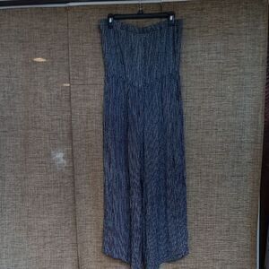 DAVI & DANI Monochrome Patterned Strapless Romper Dress